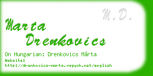 marta drenkovics business card