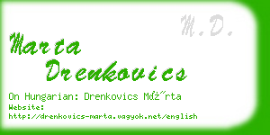 marta drenkovics business card